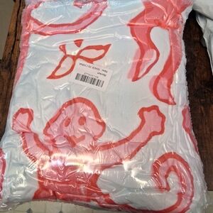 Pink Sock Monkey Print Throw Blanket